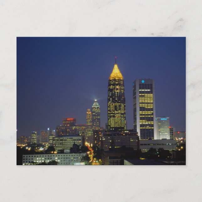 Carte Postale Vie nocturne passionnante, Atlanta, Géorgie, États (Devant)