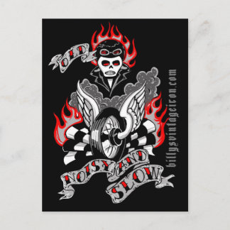 Carte Postale Vieille, bruyante et lente (couleur)