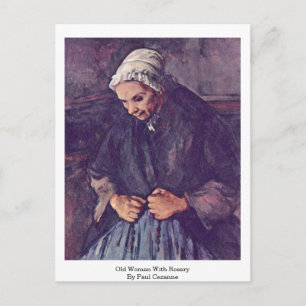 Carte Postale Vieille Femme Avec Rosaire Par Paul Cezanne