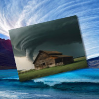 vieille grange en tornade