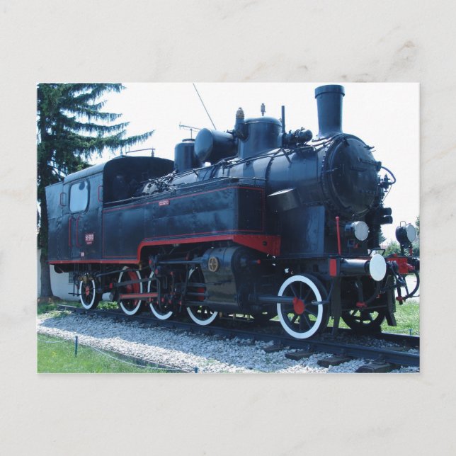Carte Postale Vieille locomotive (Devant)