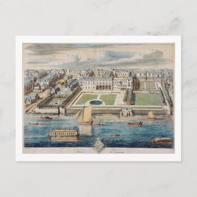 Carte Postale Vieille Maison Somerset sur le Strand, gravée par  (Devant)