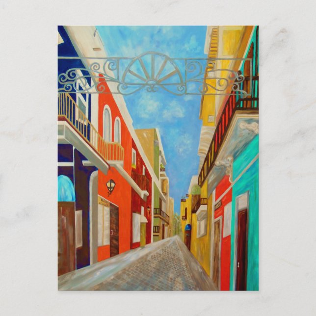 Carte Postale Vieille peinture de beaux-arts de San Juan (Devant)