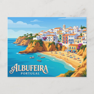 Carte Postale Vieille ville d'Albufeira et Praia dos Pescadores