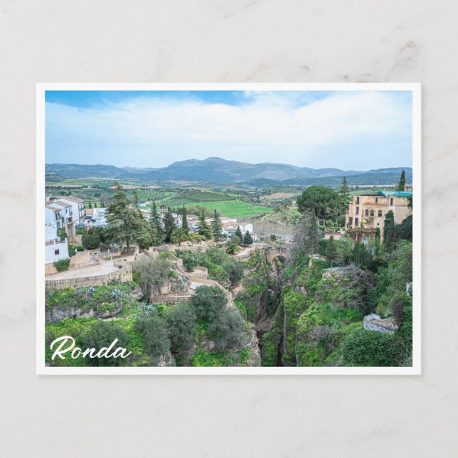 Carte Postale Vieille ville de Ronda en Andalousie, Espagne (Devant)