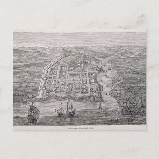 Carte Postale Vieille ville de Saint-Domingue (Devant)