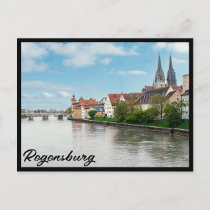 Carte Postale Vieille ville historique de Ratisbonne, Allemagne