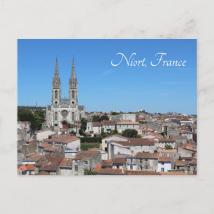 Carte Postale Vieille ville Niort Skyline, France