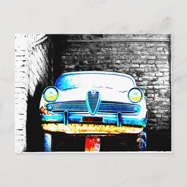Carte Postale Vieille voiture (Devant)