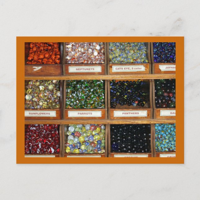 Carte Postale vieilles billes en boîtes (Devant)
