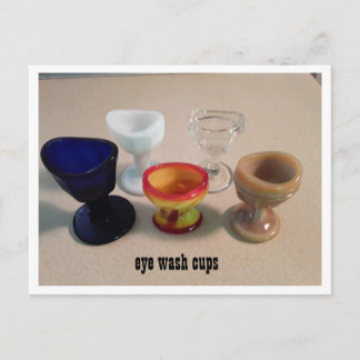 Carte Postale vieilles verres colorés lingettes de lavage des ye
