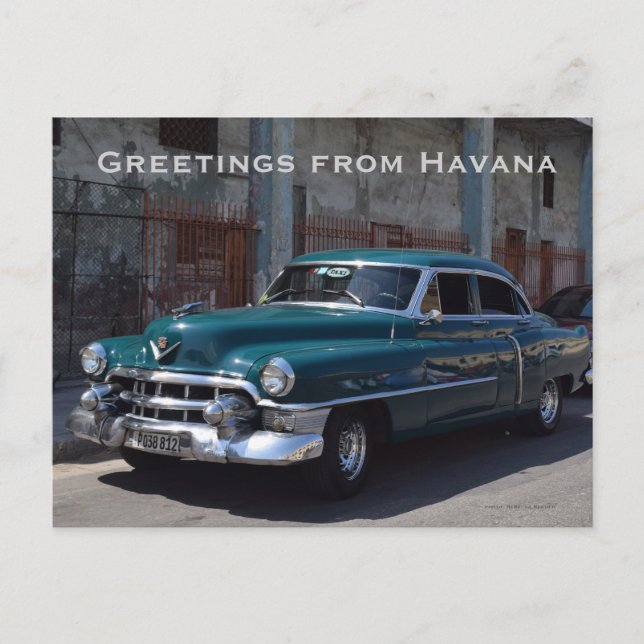 Carte Postale Vieilles voitures Havana Cuba Taxi (Devant)