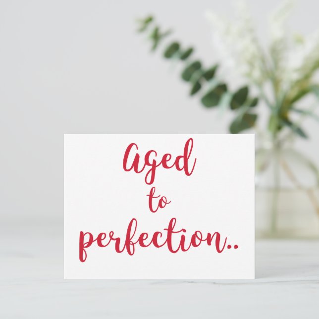 Carte Postale Vieilli à la perfection | Citation amusante / Anni (Debout devant)