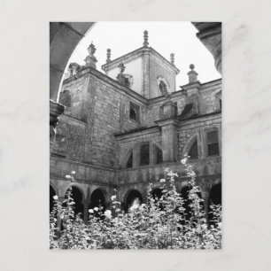 Carte Postale Vielle cour Photographie noir et blanc