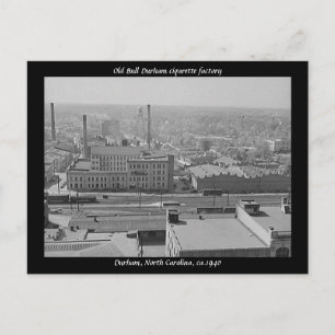 Carte Postale Vielle fabrique de cigarettes Bull Durham