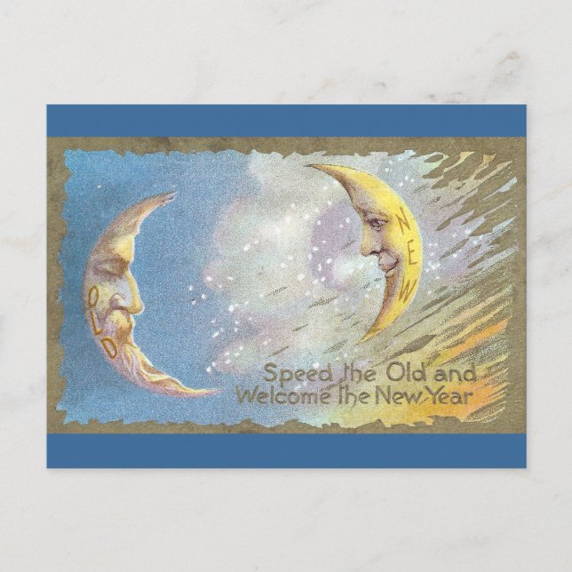 Carte Postale Vielle Lune et Nouvelle Lune (Devant)