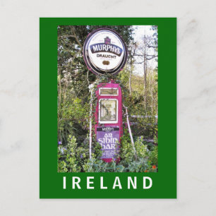Carte Postale Vielle pompe à essence irlandaise de Murphy