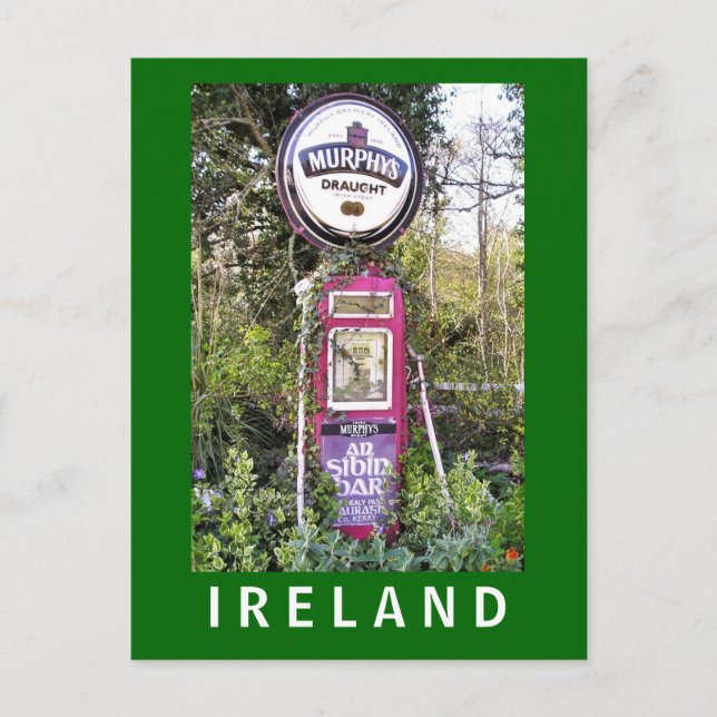 Carte Postale Vielle pompe à essence irlandaise de Murphy (Devant)