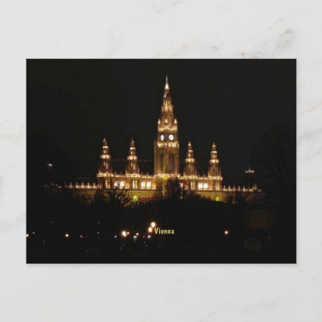 Carte Postale Vienne la nuit (Devant)