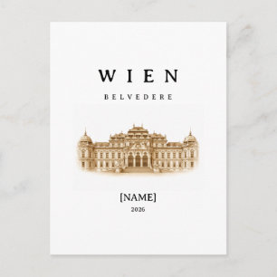 Carte Postale Vienne personnalisée Belvedere Nom & Année