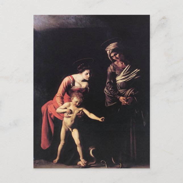 Carte Postale 'Vierge à l'enfant avec Sainte-Anne' (Devant)