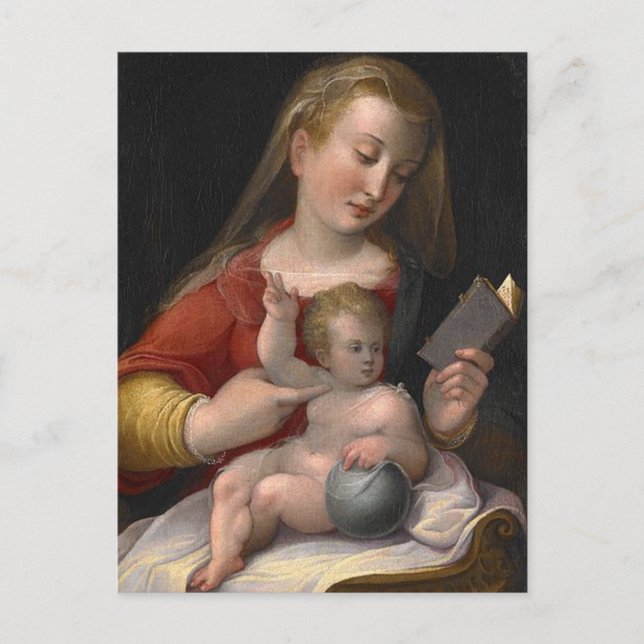 Carte Postale Vierge à l'enfant du XVIe siècle (Devant)
