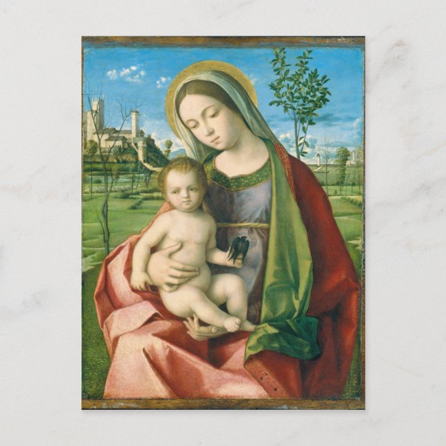 Carte Postale Vierge à l'enfant par Giovanni Bellini (Devant)