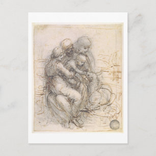Carte Postale Vierge et enfant avec Sainte-Anne, c.1501-10 (styl