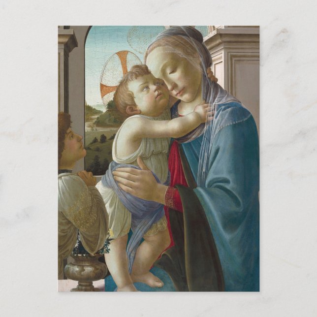 Carte Postale Vierge et enfant avec un ange, Sandro Botticelli (Devant)
