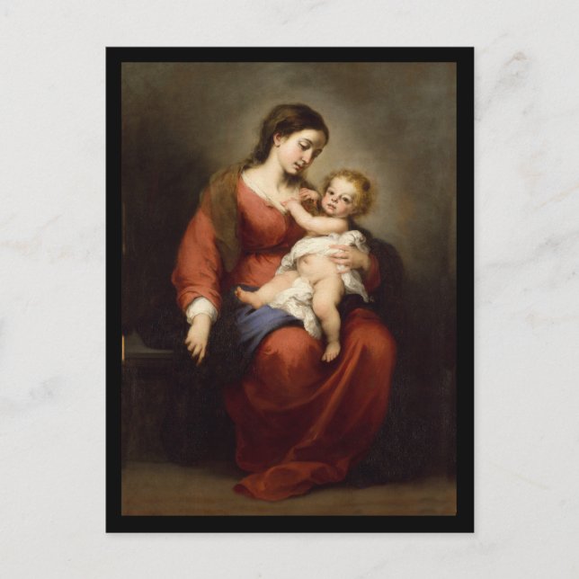 Carte Postale Vierge et enfant Christ (Devant)