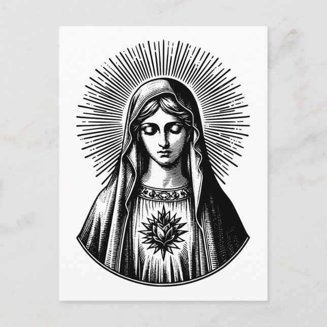 Carte Postale Vierge Marie (Devant)