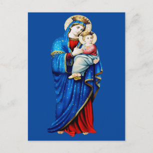 Carte Postale Vierge Marie avec Bébé Jésus
