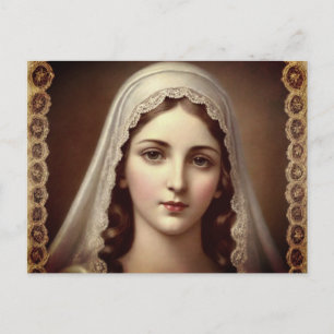 Carte Postale Vierge Marie de style rétro