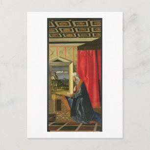 Carte Postale Vierge Marie, du diptyque Annonciation (huile sur