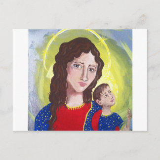 Carte Postale Vierge Marie et Bébé Jésus