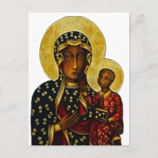 Carte Postale Vierge noire de Częstochowa (Devant)