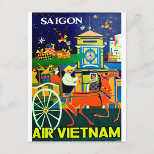 Carte Postale Vietnam, Saïgon, Hô Chi Minh, ville, voyage vintag