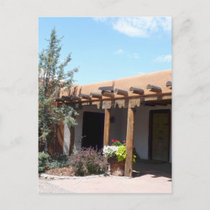 Carte Postale Vieux Adobe Père Noël Fe Nouveau Mexique