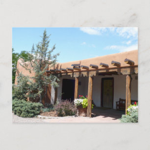 Carte Postale Vieux Adobe Père Noël Fe Nouveau Mexique