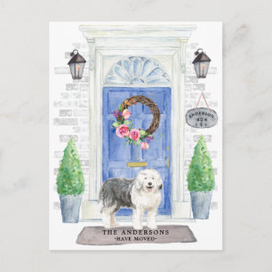 Carte Postale Vieux anglais Sheepdog Moving Faire-part