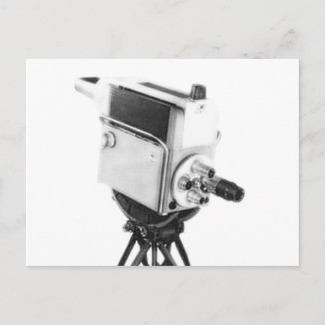 Carte Postale Vieux appareil de télévision à diffusion (Devant)