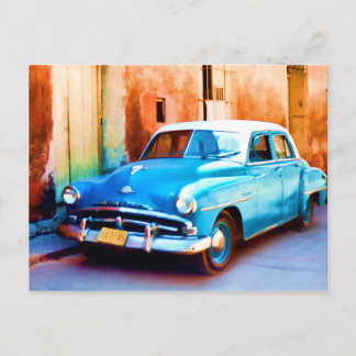 Carte Postale Vieux bleu à Cuba