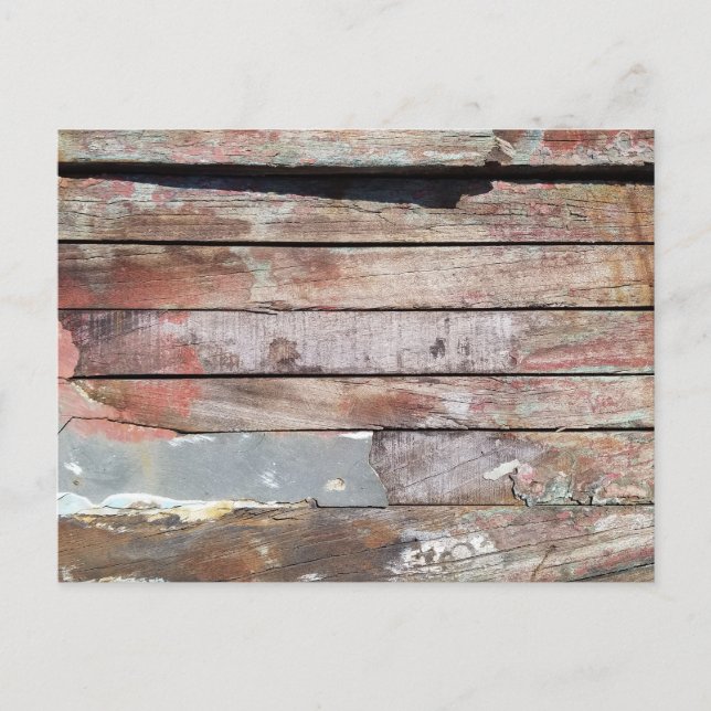 Carte Postale Vieux bois rustique bateau en bois plank (Devant)