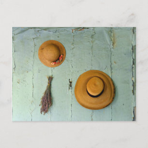 Carte Postale Vieux Casquettes de paille