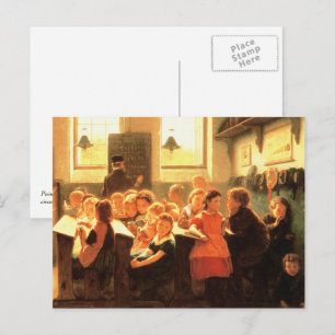 Carte postale Vieux Classroom Peinture Art