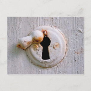 Carte Postale Vieux clavier blanc