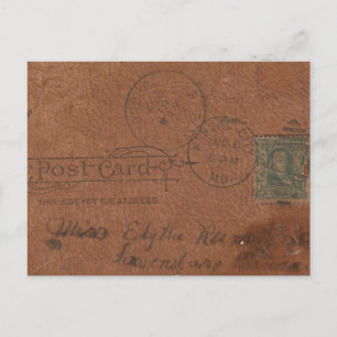 Carte postale Vieux cuir Retour