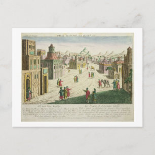 Carte Postale Vieux et New Delhi (aquatint)