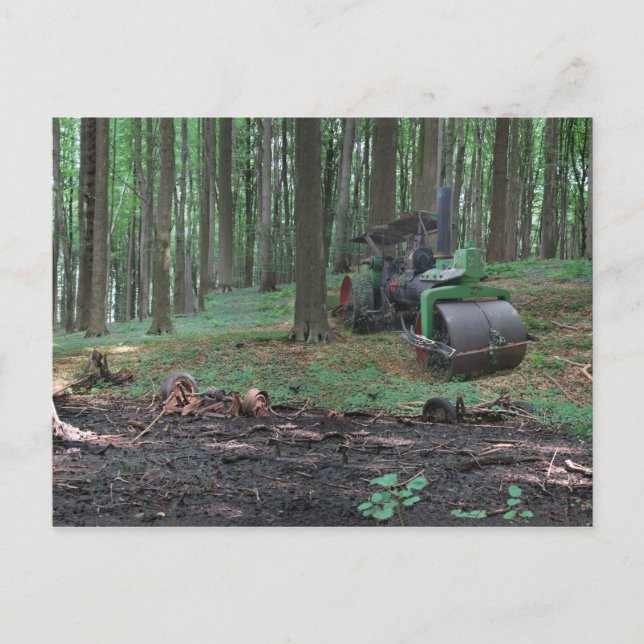 Carte Postale Vieux fer III - Dampfwalze (Devant)