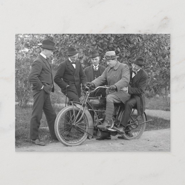 Carte Postale Vieux moto photo Vintage (Devant)